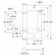 HINGE FOR DOORS AND WINDOWS 100x90x2.5 / NICKEL MAT